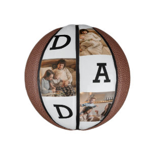 Vatertag Geschenk für Vater - Collage aus Foto   Mini Basketball