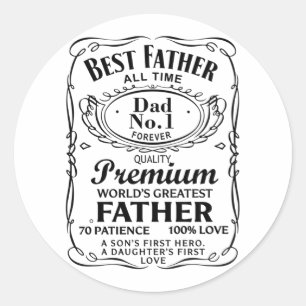 Vatertag Geschenk für Vater Geburtstag Vater Daddy Runder Aufkleber