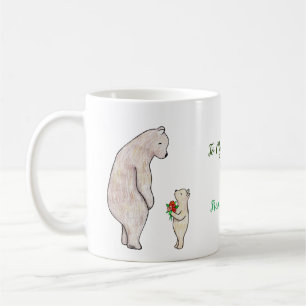Vatertag Geschenk Niedlich Bären und Cub individu Kaffeetasse