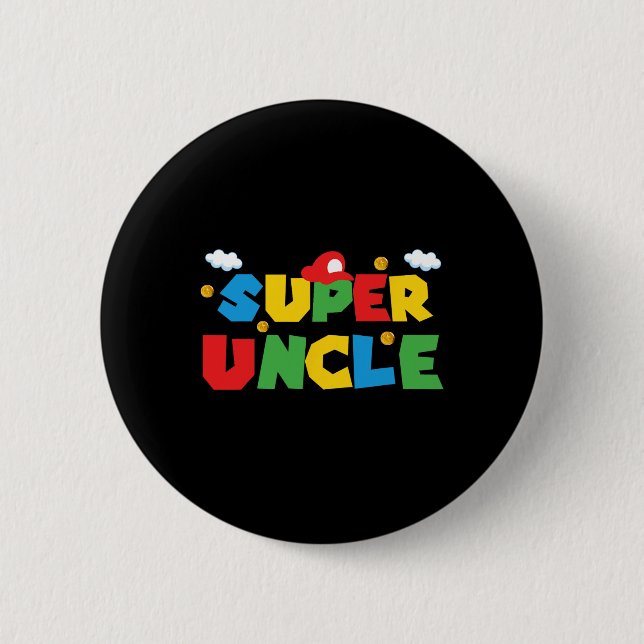 Vätertag Geschenk Onkel Geschenk von Niece Nephew  Button (Vorderseite)