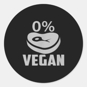 Vatertag Geschenk Vater Grill 0% Vegane Grillen Fu Runder Aufkleber