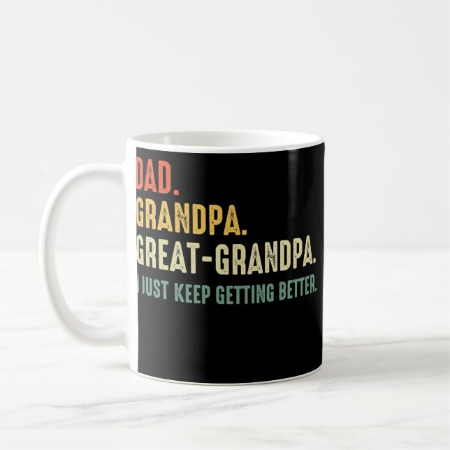 Vatertag Geschenk von Grandkids Vater Großer Opa Kaffeetasse (Links)