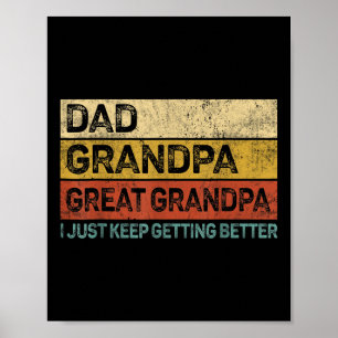 Vatertag Geschenk von Grandkids Vater Großer Opa Poster