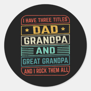 Vatertag Geschenk von Grandkids Vater Großer Opa Runder Aufkleber