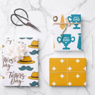 Vatertag Gewinner Vater Set Geschenkpapier Set