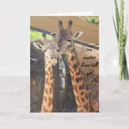 Vatertag, Giraffen, schauen immer oben zu Ihnen Karte
