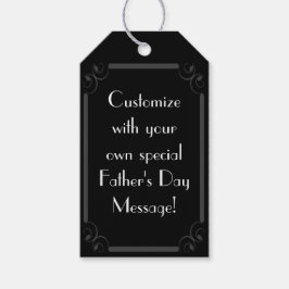 Vatertag - "Glücklicher Vatertag" Schwarz/Grau #2 Geschenkanhänger