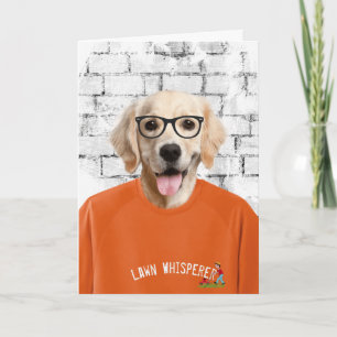 Vatertag: Goldener Retriever im T - Shirt Karte