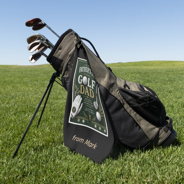 Vatertag Golf Dad Golf Handtuch (Gras)