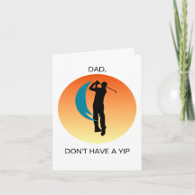 Vatertag Golfer geklappte Urlaubskarte