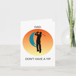 Vatertag Golfer geklappte Urlaubskarte Feiertagskarte