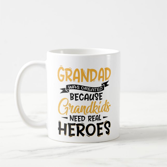 Vatertag Grandad wurde geschaffen Kaffeetasse (Links)