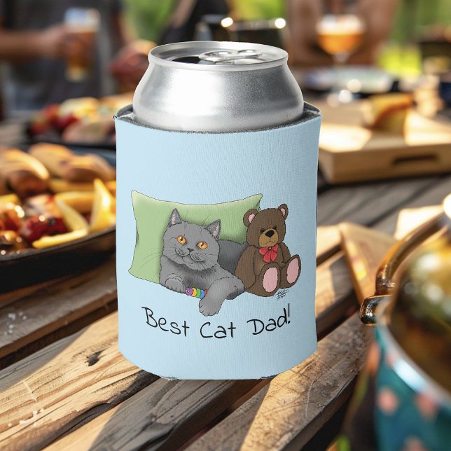 Vatertag Graue Katze Dosenkühler (Von Creator hochgeladen)