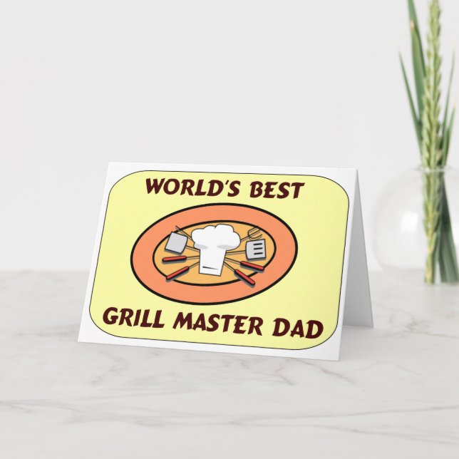 Vatertag Grill Master Vater Karte (Vorderseite)