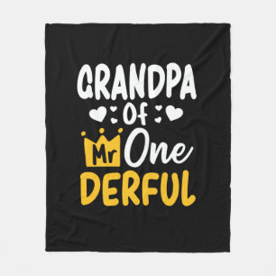Vatertag  Großvater von Herrn Onederful 1. Geburts Fleecedecke