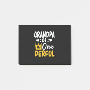 Vatertag Großvater von Herrn Onederful 1. Geburts Post-it Klebezettel