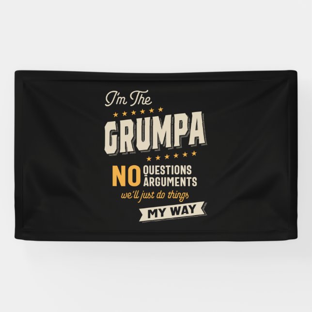 Vatertag | Grumpa Way Funny Grandpa Banner (Horizontal)