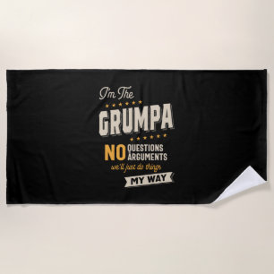 Vatertag   Grumpa Way Funny Grandpa Strandtuch