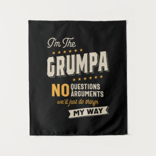 Vatertag   Grumpa Way Funny Grandpa Wandteppich