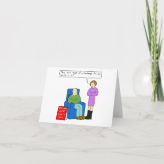 Vatertag Grumpy Man Cartoon Spaß. Karte