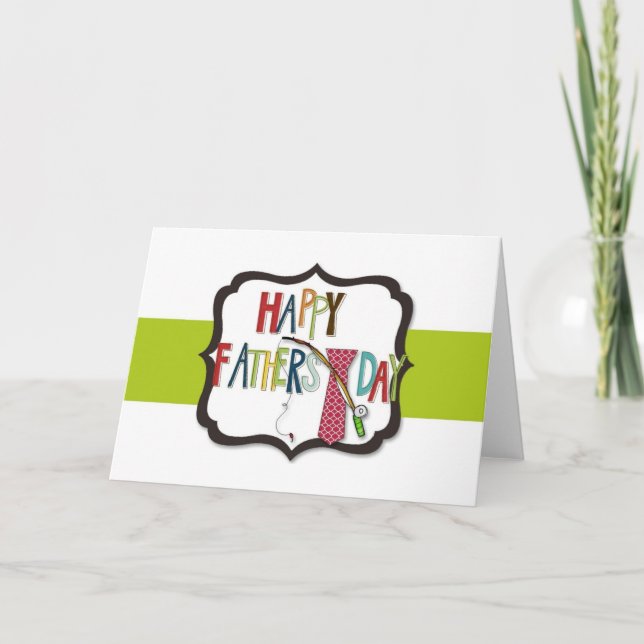 Vatertag Grußkarte/Angelrute Karte (Vorderseite)