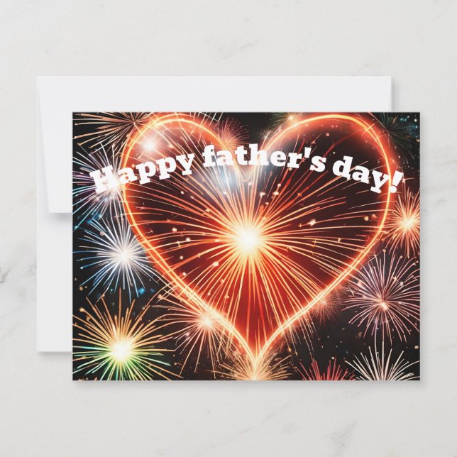 Vatertag Grußkarte mit Feuerwerk Karte (Vorderseite)