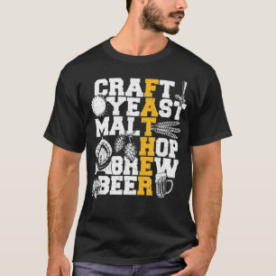 Vatertag Handwerk Hefe Malt Hop Bierbrauen Bier T-Shirt