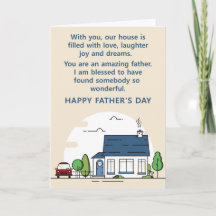 Vatertag Happy Zuhause Card von der Familie