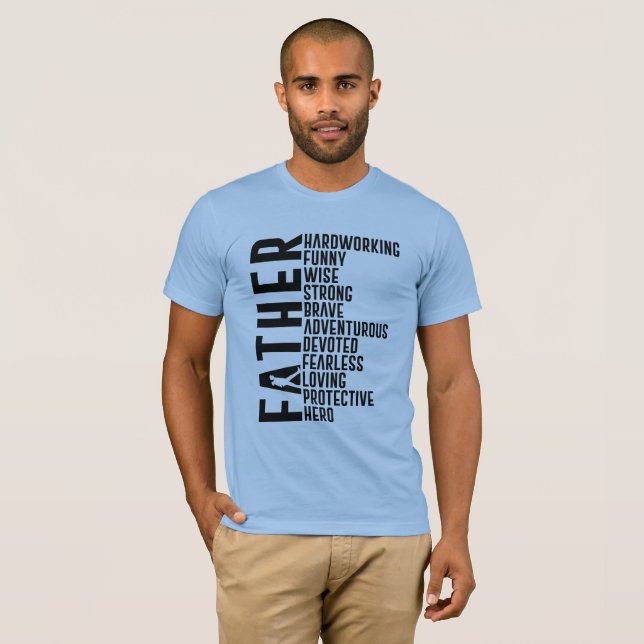 Vatertag "Hardworking"-T - Shirt (Vorne ganz)