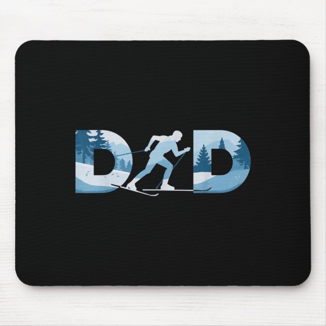 Vatertag Herren Langlauf Vater  Mousepad (Vorne)