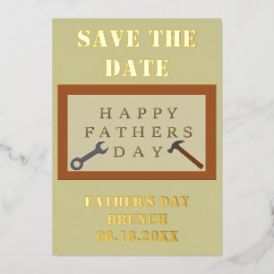 Vatertag Holzschild Individuell Datum speichern Folien Feiertagskarte