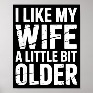 Vatertag Humor Witz Ich mag meine Frau ein bissche Poster