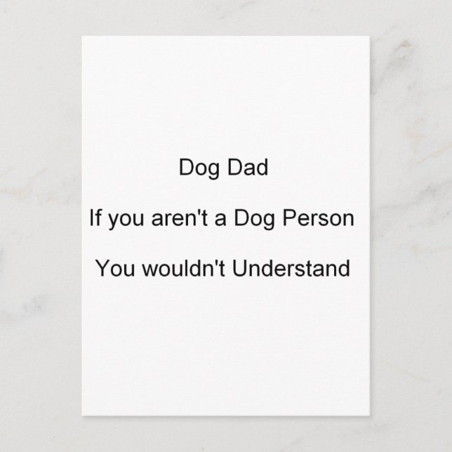 Vatertag Hund Vater Postkarte (Vorderseite)