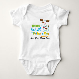 Vatertag Hündchen-der glückliche erste Baby Strampler