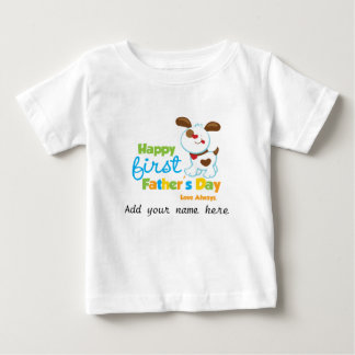Vatertag Hündchen-der glückliche erste Baby T-shirt