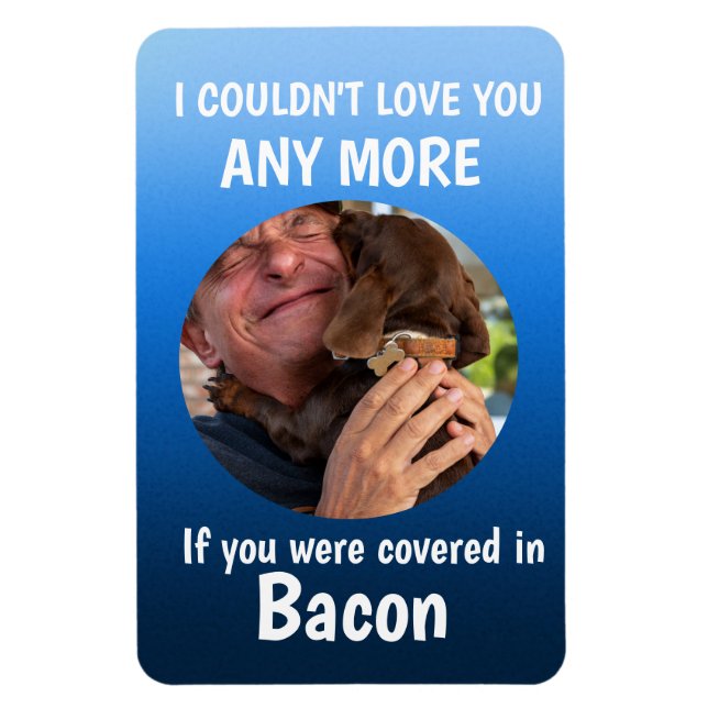 Vatertag Hundshunde Zitat Custom Foto Blue Magnet (Vertikal)