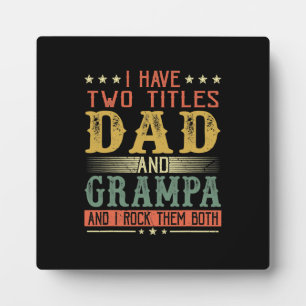 Vatertag Ich habe zwei Titel Vater und Grampa Fotoplatte