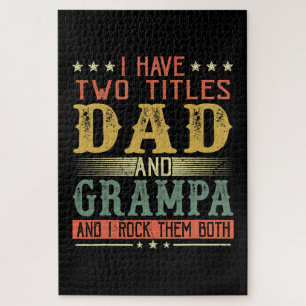 Vatertag   Ich habe zwei Titel Vater und Grampa Puzzle