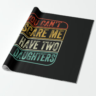 Vatertag Ich habe zwei Töchter Geschenkpapier