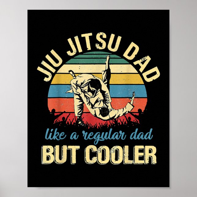 Vatertag Jiu Jitsu Vater Training Vintag Poster (Vorne)