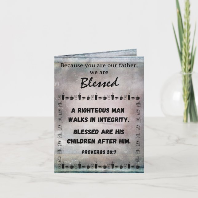 Vatertag Kaffee & Schrift Rustikale Toskana Feiertagskarte (Vorderseite)