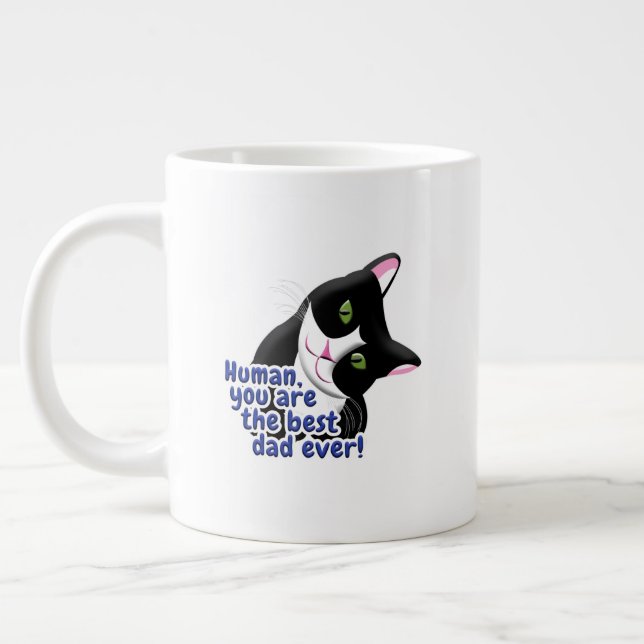 Vatertag Katze Jumbo-Tasse (Links)