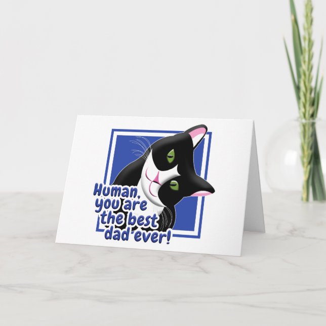 Vatertag Katze Karte (Vorderseite)