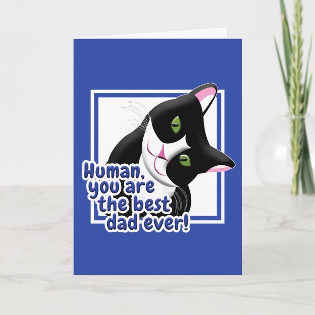 Vatertag Katze Karte (Vorderseite)
