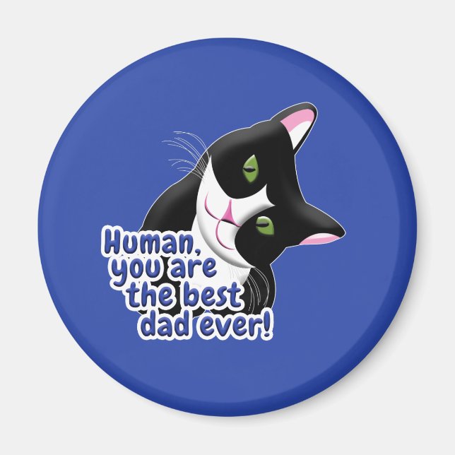 Vatertag Katze Magnet (Vorne)