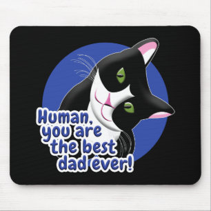 Vatertag Katze Mousepad