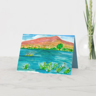 Vatertag Kayak Mountain Lake Adventure Karte