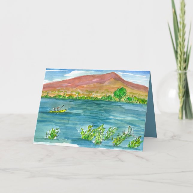 Vatertag Kayak Mountain Lake Adventure Karte (Vorderseite)