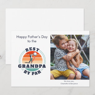 Vatertag Kinder Foto Retro Golf Vater Mitteilungskarte