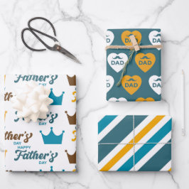 Vatertag King Vater Set Geschenkpapier Set